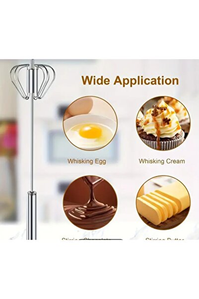 Alvin Stainless Steel Automatic Whisk – Hand-Push Egg Beater, Coffee, Cream and Milk Frother 30 cm