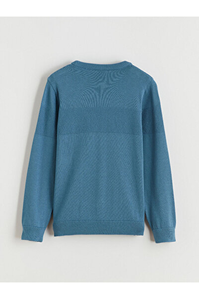 LC Waikiki LCW Kids Indigo Bisiklet Yaka Erkek Çocuk Triko Kazak