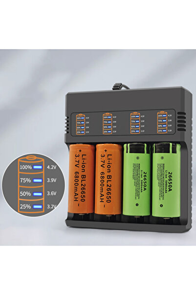 MRG Incarcator Li-ion MS484AX , Acumulator 18650 3,7V, 4 Slot, 4Ah, 220V