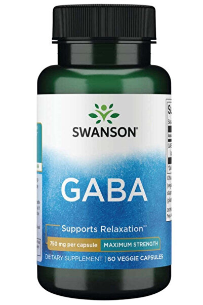 SWANSON GABA Maximum Strength 750 mg 60 Veggie Strength
