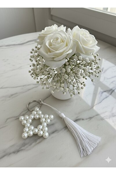 Neşeli Atölyem 1 τεμάχιο σε κουτί, μπρελόκ Pearl Star με φούντα ✨