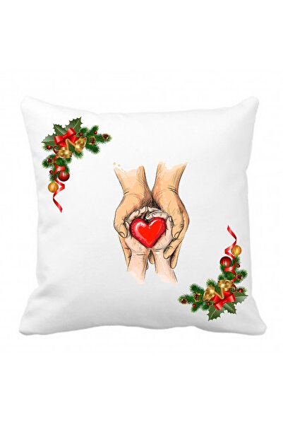 MARİ Personalized pillow "hands with heart", white
