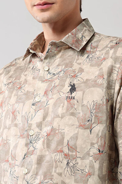 U.S. Polo Assn. All-Over Printed Pure Cotton Shirt