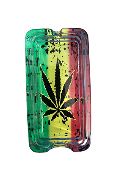 OEM Elegant Glass Ashtray "Marijuana Glass Ashtray" Modern Gift – Rectangular