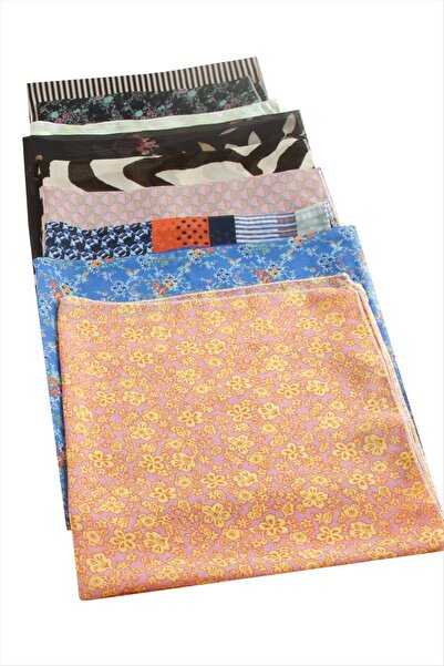 ZERO LAND Nrzsnt Mixed Patterned Chiffon Scarf (232508) 50 Cm-Colorful