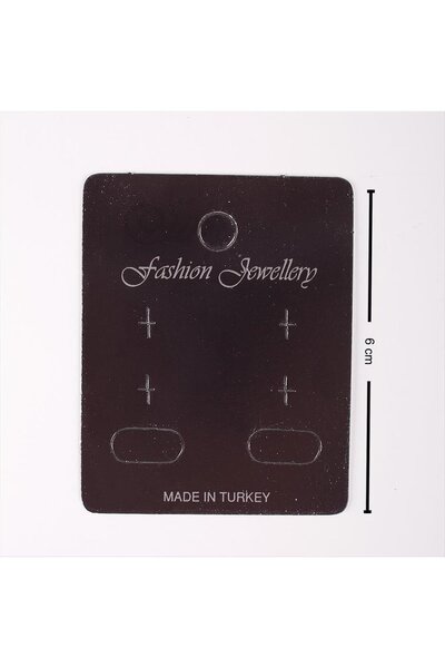 ZERO LAND Nrzsnt Clip-On 3 Hole (225908) Earring Card-Black