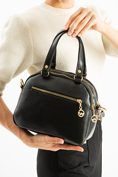 By Hakan Tn-209 Geantă de umăr pentru femei Geantă de mână Geantă de cruce NEGRU