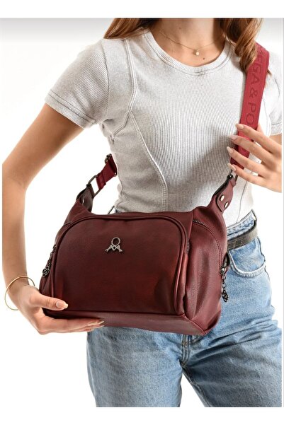 MEGA ÇANTA Mega Polo Club of Colors Soft Faux Leather Multi-Compartment Shoulder Bag