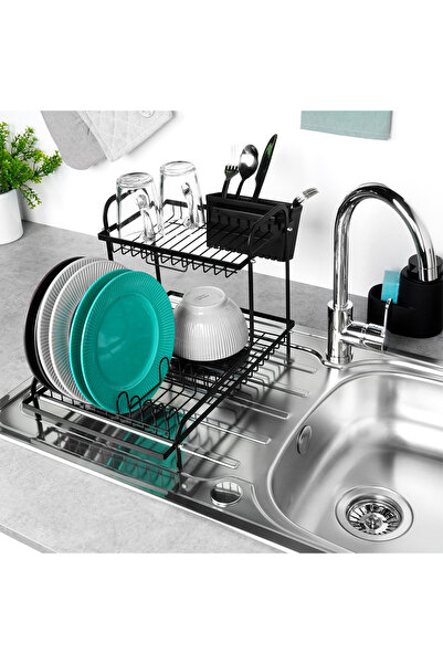 Other RADKA 2-tier black dish drainer 42.5x32x29 cm