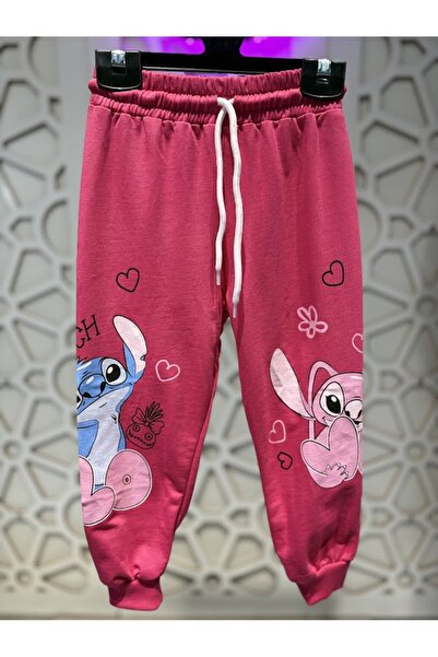 KUMRUNUN DÜNYASI Stitch Character Printed Alt Upper Set Girl Child