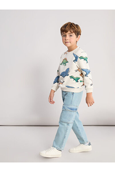 LC Waikiki بنطلون جينز للأولاد من إنديجو بخصر مطاطي