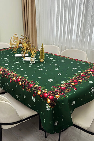 Gülce Home Collection Yılbaşı Özel Masa Örtüsü Leke Tutmaz 150x210