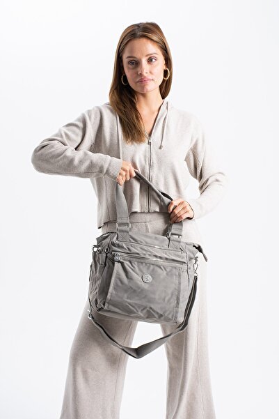 RKY SERENITY حقيبة سانموريس النسائية ذات 4 أقسام من قماش الساتان المقاوم للماء مع حزام كتف وحقيبة كروس