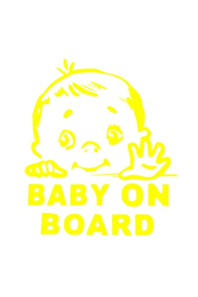 Oracal 651 Sticker Baby on Board, Child, 20 cm, galben