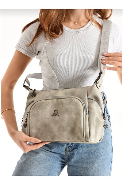 MEGA ÇANTA Mega Polo Club of Colors Soft Faux Leather Multi-Compartment Shoulder Bag