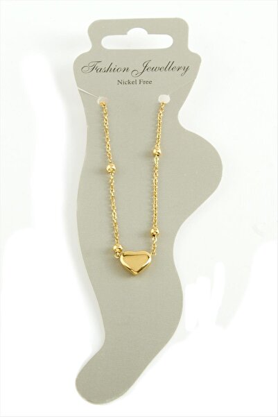 Ronanna Nrzsnt Heart Luxury (165027) Steel Anklet-Yellow