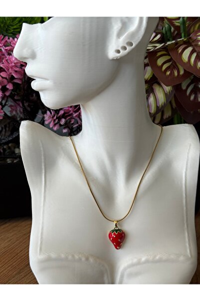 B & S Çilek Tasarım Çelik Kolye