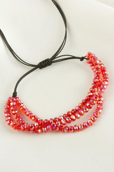 ZERO LAND Nrzsnt Triple Crystal (03549) Bracelet-Light Red