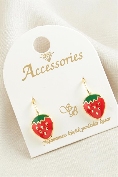 ZERO LAND Nrzsnt Strawberry Enamel (04449) Clip Earrings-Yellow