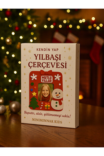 Miniminnak kids Kendin Yap Keçe Mutlu Yıllar Çerçeve Seti | Yılbaşı Temalı El...