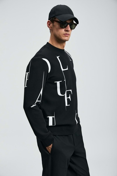 Kocamanlar Ayakkabı Lufian 112030184 Tıffany Erkek Суитшърт SİYAH