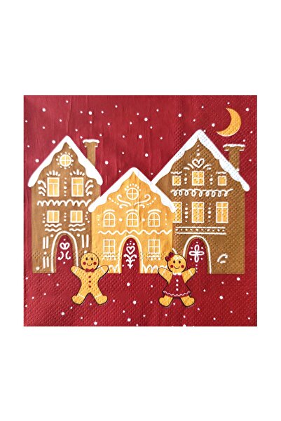 alenked Cookie Man Happy New Year Napkin 20-Pack