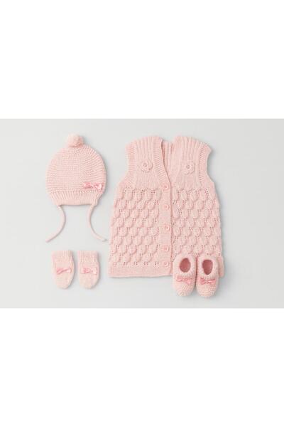 AXXAN طقم هدايا للأطفال، طقم خروج من المستشفى، 4 قطع، أحذية للأطفال، قبعة، قف...