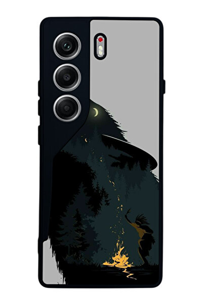 TECNO حافظة متوافقة مع هاتف Camon 40 باللون الأسود غير اللامع - سيليكون ناعم،...