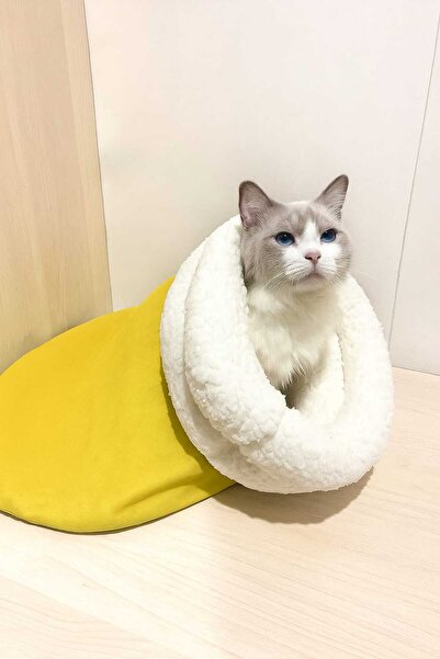 Beta kedi ve köpek uyku tulumu kedi magrasi minderi yatağı sıcacık yumuşak