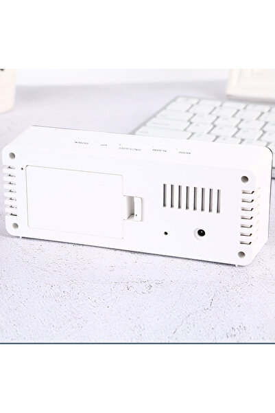 MRG Digital LED Clock with Mirror M1162, Thermometer, Green Display