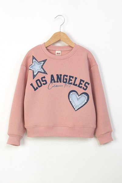 Dmb Mojo Girl Child 9-14 Years Printed Sweatshirt Pink