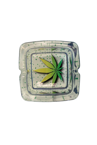 OEM Elegant Glass Ashtray "Marijuana Glass Ashtray" Modern Gift – Square