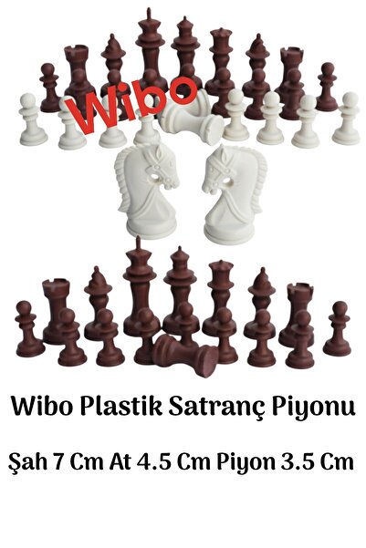 Wibo Plastic Chess Pawn-Chess Piece Set Brown