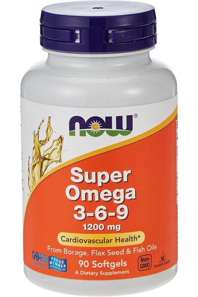 Now Super Omega 3-6-9 1200 Mg Softgels - 90