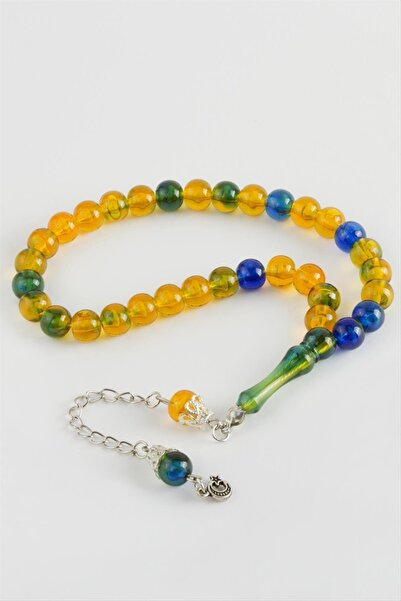 ZERO LAND Nrzsnt Colorful Plastic Prayer Beads 9 (02435) Mm-Dark Yellow