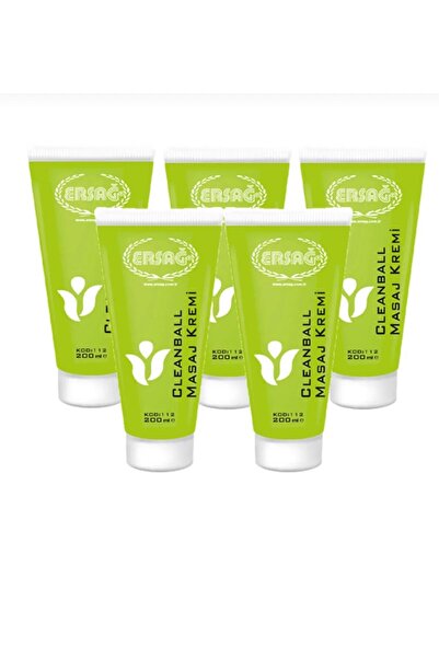 Ersağ Cleanball Masaj Krem 200ml x 5 Adet Özel Set Orjinal