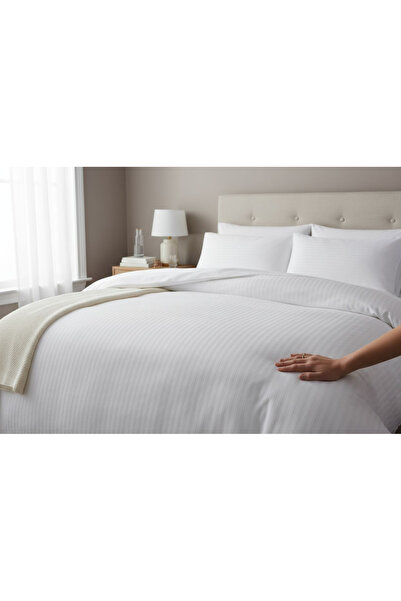CzyLife Double Striped Cotton Satin Duvet Cover |   220X230 |   King Size |   Mix & Match |   Hotel Series