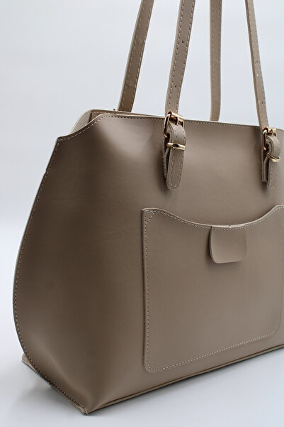 LASSO Women's Large Size Hand, Arm and Shoulder Bag with Front Pocket and Adjustable Strap