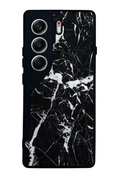 TECNO حافظة متوافقة مع هاتف Camon 40 باللون الأسود غير اللامع - سيليكون ناعم،...