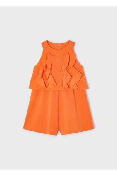 MAYORAL Girl's 3-9 Years Old Halter Neck Jumpsuit 3856 Orange