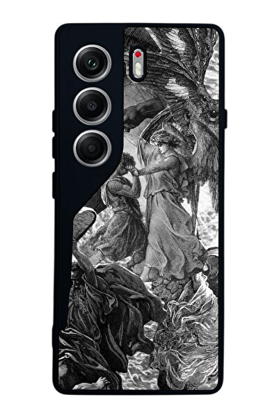 TECNO حافظة متوافقة مع هاتف Camon 40 باللون الأسود غير اللامع - سيليكون ناعم،...