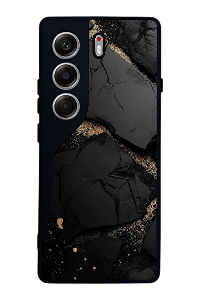 TECNO حافظة متوافقة مع هاتف Camon 40 باللون الأسود غير اللامع - سيليكون ناعم،...