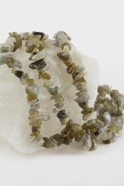 ZERO LAND Nrzsnt Cracked Labradorite Natural Stone (03445) 240 Pieces-Grey