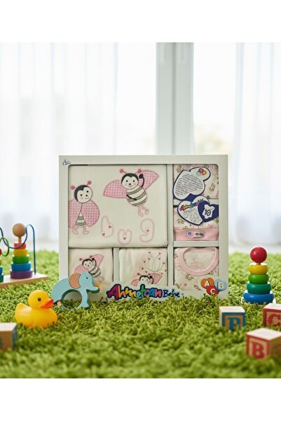 YusGos Organic 10 Piece Ladybug Embroidered Newborn Hospital Discharge Set