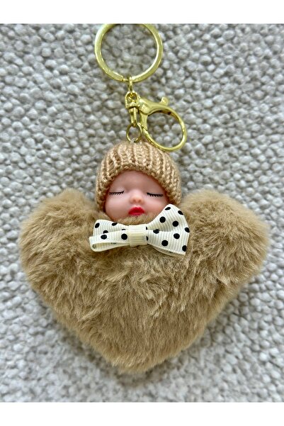 SBD سلسلة مفاتيح على شكل طفل نائم مع ربطة عنق ملونة من بيريلي