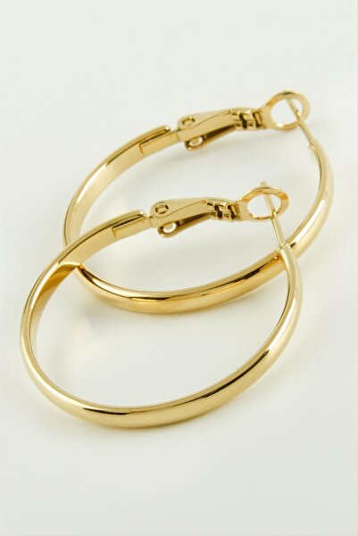 ZERO LAND Nrzsnt Ring Luxury Steel Earring (235859) 2.8 Cm-Yellow