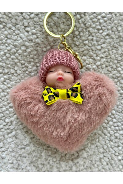 SBD سلسلة مفاتيح على شكل طفل نائم مع ربطة عنق ملونة من بيريلي