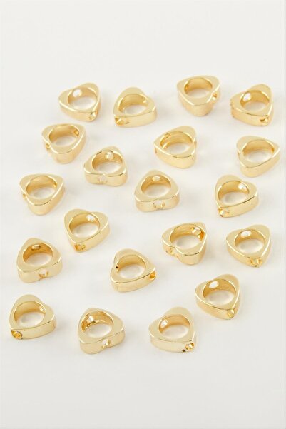 ZERO LAND Nrzsnt 0.8 mm Heart Spacer (11019) 20 Pieces-Yellow