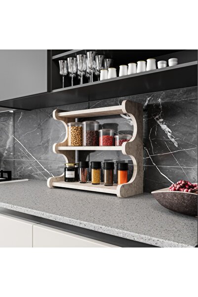 alpaevmobilya 3-Tier Tabletop Shelf, Office Organizer, Multi-Purpose Organizer Shelf, Kitchen, Office, Bookshelf Organizer