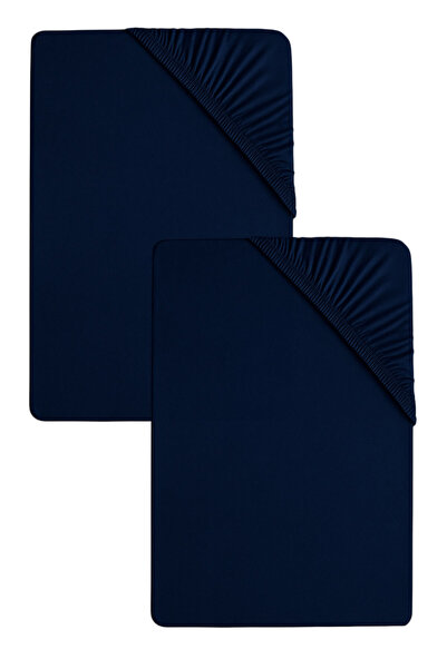 EFFE 2 Plain Cotton Single Sheets 140 X 200 cm Elastic Combed Cotton Sheets